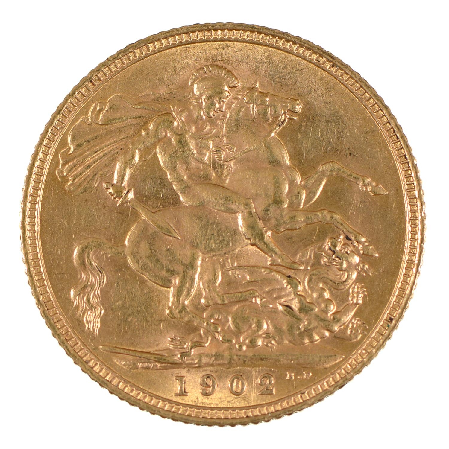 Gold coin. Sovereign 1902 - Bild 2 aus 2