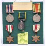 World War II, attributed group of five, Africa Star, Italy Star, Defence Medal, War Medal and