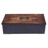 Nicole Freres - a Swiss musical box playing four airs, late 19th c, rosewood veneered case, the