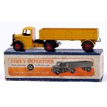 Dinky Supertoys 521 Bedford articulated lorry, yellow with black wings, boxed, tiny paint chips, box