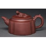 A Chinese Yixing stoneware teapot and cover, 80mm h, impressed square mark Condition ReportGood