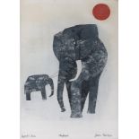 Julian Trevellyn RA (1910-1988) - Elephants, etching with aquatint on wove, signed by the artist