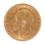 Gold coin. Half sovereign 1914