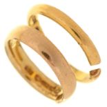 Two 22ct gold wedding rings, 10g Condition ReportBoth damaged