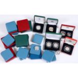 Silver coins. United Kingdom, miscellaneous proof silver commemorative coins to £2, including