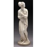 An Italian statuary marble sculpture of the Venus Italica after Antonio Canova, Rome, c1840, 71cm