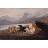A Barker, late 19th c - Gun Dogs and Game Birds by a Lake; Waiting for Master, a pair, both