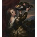Campanile, 19th Century after Titian - A Girl (the artist's daughter, Lavinia) holding a bowl of