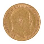 Gold coin. Half sovereign 1907