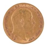 Gold coin. Half sovereign 1905