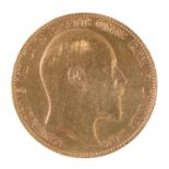 Gold coin. Sovereign 1907