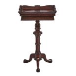 A George IV mahogany flower stand, attributed to Gillows, the rectangular top with flared sides