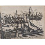 Adrian Allinson (1890-1959) - Harbour Scene, pencil, blindstamped by the artist's executors, 32 x