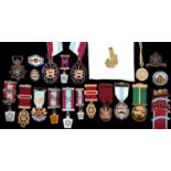Freemasonry. Miscellaneous masonic jewels and Manchester Regiment cap badge
