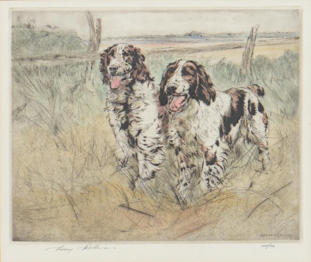 Jean Herblet (1893-1985) - Two Setters, etching in colour, signed by the artist in pencil, 37 x - Bild 2 aus 18