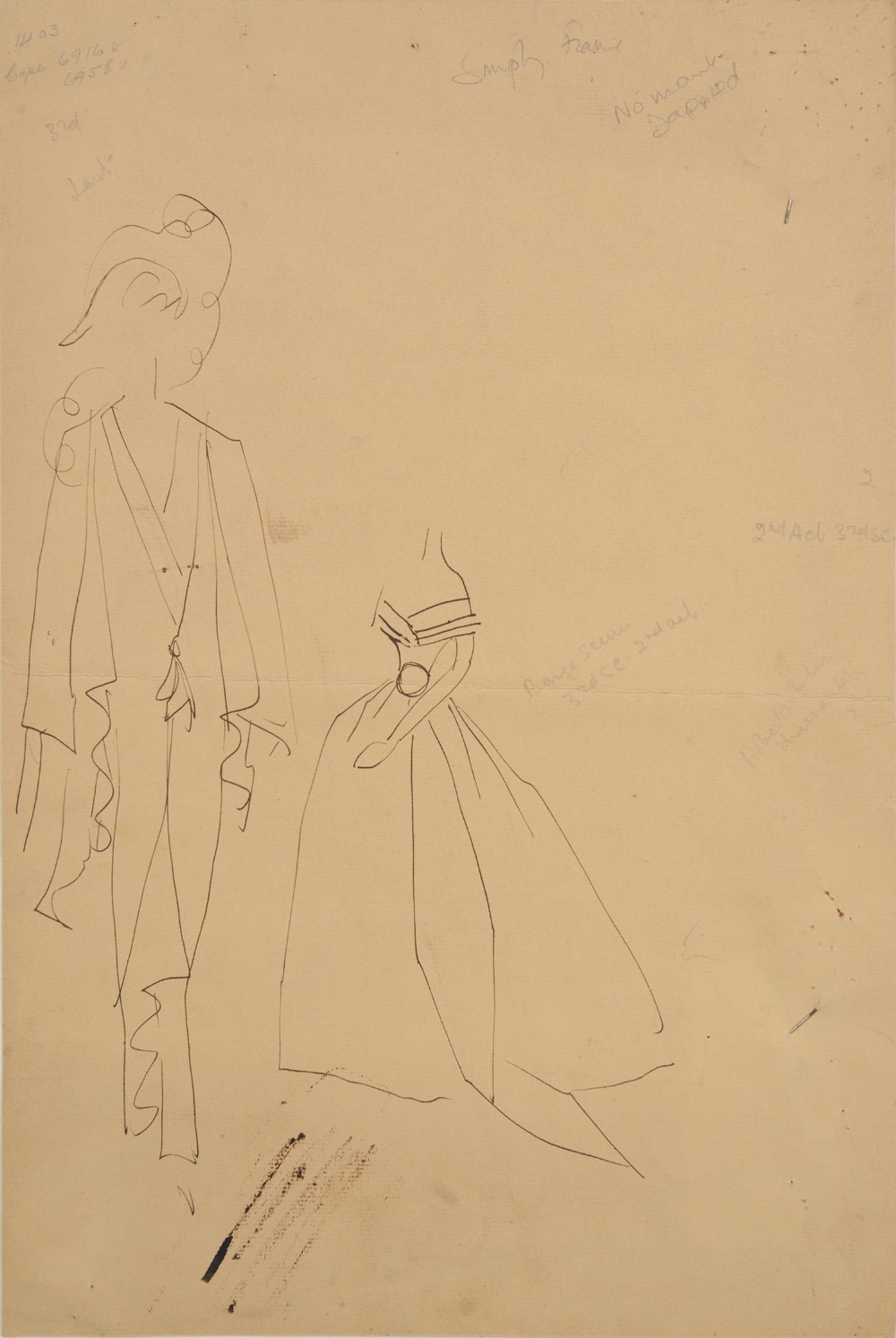 Sir Cecil Beaton CBE (1904-1980) - Costume Designs for Dame Edith Evans in Heartbreak House, Act - Bild 2 aus 2