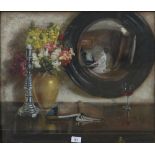 Edwin W Marsh (Exhibited 1916-1939) - Still Life with Reflection, signed and dated 1921, oil on