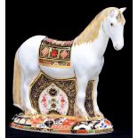 A Royal Crown Derby Appleby Mare paperweight, commissioned by Sinclairs, numbered 328/1500,
