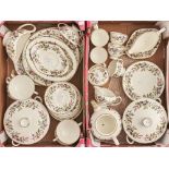 An extensive Wedgwood bone china Hathaway Rose pattern dinner service, printed mark Good condition