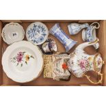 A set of fourteen Gien floral plates, 20th c, 23cm diam and miscellaneous ceramics, to include a