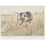 Jean Herblet (1893-1985) - Two Setters, etching in colour, signed by the artist in pencil, 37 x