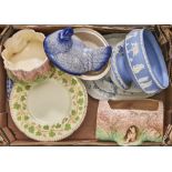 Miscellaneous ceramics, to include a Wedgwood jasper ware footed bowl As a lot in good condition