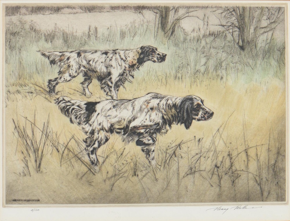 Jean Herblet (1893-1985) - Two Setters, etching in colour, signed by the artist in pencil, 37 x - Bild 3 aus 18