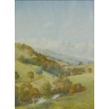 Alfred John Keene (1864-1930) - The Manifold Valley, watercolour, 52 x 38cm Good condition, fresh