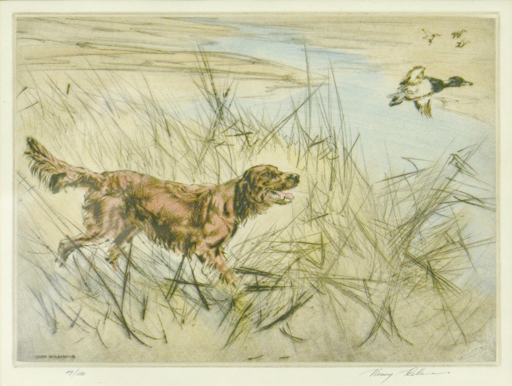 Jean Herblet (1893-1985) - Two Setters, etching in colour, signed by the artist in pencil, 37 x - Bild 4 aus 18