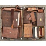 Miscellaneous Victorian mahogany, rosewood and walnut writing and other boxes, etc Mostly in poor