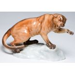 A Beswick model of a lioness, 21cm h, printed mark Good condition