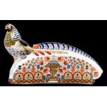 A Royal Crown Derby Lady Amherst Pheasant paperweight, box