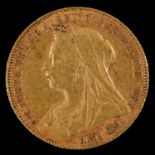 Gold coin. Sovereign 1899