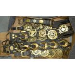 A collection of Victorian and early 20th c horse brasses, mainly martingales