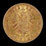 Gold coin. Germany, Hamburg 20 Marks, 1876