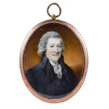 Horace Hone ARA (1756-1825) - Portrait Miniature of William Gray (1735-1805), in white cravat and