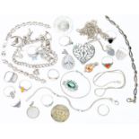 Miscellaneous silver jewellery, approx 6ozs Good condition