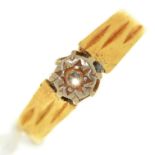 A diamond solitaire ring, illusion set, in 18ct gold, 3.9g Damaged