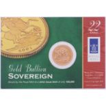 Gold coin.  Sovereign 2001, BU
