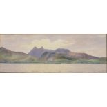Louis Neville (1852-1919) - The Mountains of Tahiti, signed, dated 1917 and inscribed,