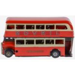 Tinplate toy. Tri-Ang Minic London Transport double decker bus Good condition, no key