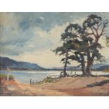 Keith Creswell (1940-1989) - Loch Morlich, signed, inscribed on the stretcher, oil on canvas, 34 x