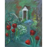 Kathleen Crow ROI (1920-2021) - Highland Habitat, signed, oil on canvas, 50 x 75cm, Dolomites,