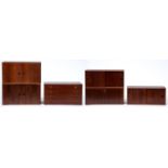 A set of six rosewood modular wall units, 1960's-early c1970's (pre-convention), three 50cm h; 40