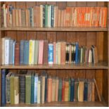Three shelves of books, miscellaneous general shelf stock