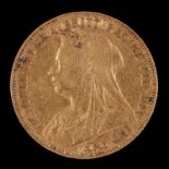 Gold coin. Sovereign 1901M