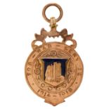 World War One gold and enamel tribute  medal for war service 1914-1919,the reverse inscribed