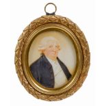 English School- Portrait Miniature of a Man traditionally identified as Charles Sloane Cadogan,