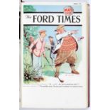 Vintage motoring. The Ford Times, two bound volumes of the magazine with pictorial covers in colour,