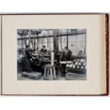 World War One, French Home Front. Photograph album of armaments manufctured by the Usine